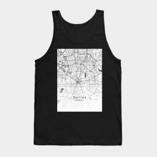 Dallas Texas City Map Tank Top